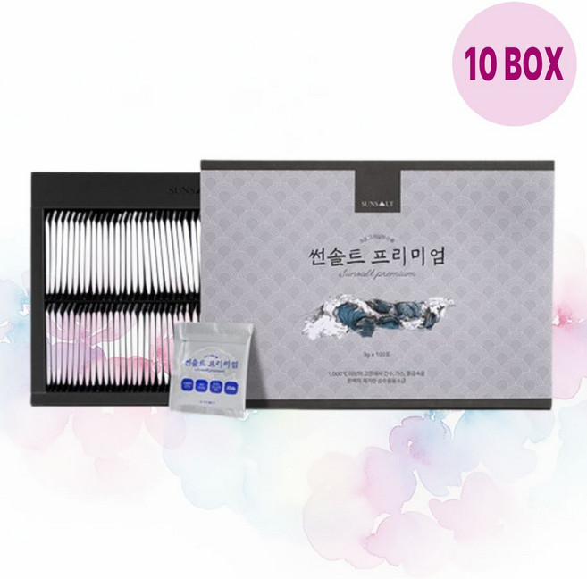 미 FDA 검사필 순도 99.9% 국내산 명품 용융소금 썬솔트 프리미엄 [원산지:국산(경상북도 경산시)], 300g, 10박스
