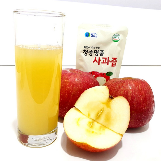 [휴롬 착즙] 깨끗한 청송 생 사과즙 120ml X30개입