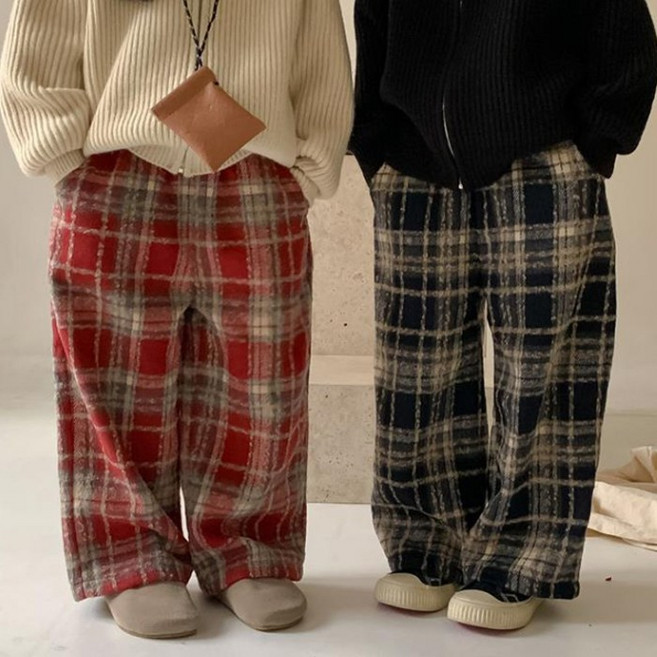 [앙디] W바지 홀리체크와이드 (W471)_(아동복 남아 여아 의류 겨울 유아복 츄리닝 편한 데일리)