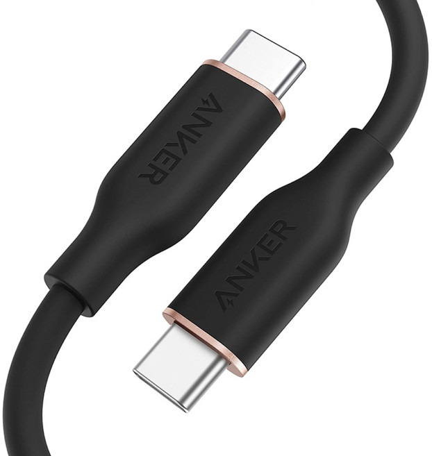 앤커 3세대 파워라인 플로우 USB C-C타입 PD 고속충전 100W 케이블, 180cm, 미드나잇 블랙, 1개