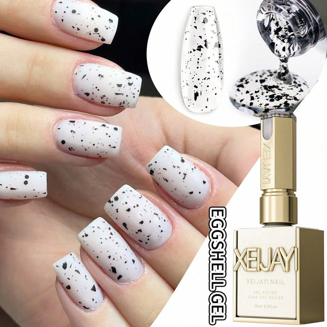 젤네일 에그쉘 네일 메추리알 세미 UV LED 탑 코트 15ml, EGGSHELL GEL
