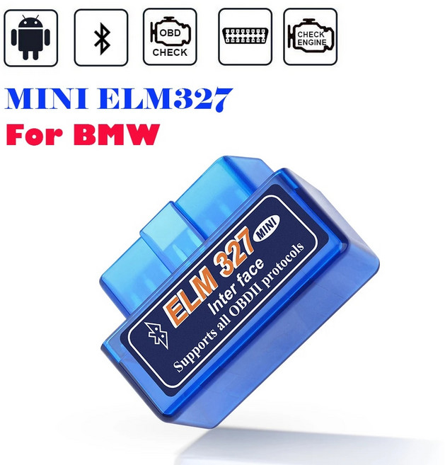 자동차스캐너 자동차진단기 BMW코딩케이블 비머코드 BMW용 블루투스 ELM327 OBD2 BMW 진단 도구 E39 E46 E36 E90 E91 E60 E61 E87 E84 E30, 1.파란, 1개