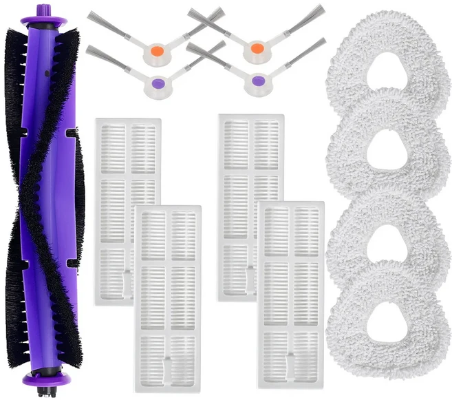 Narwal Freo/Narwal J3 로봇 진공 청소기 용 HEPA 필터 메인 사이드 브러시 천 커버 세척 가능 부, 04 13PCS set