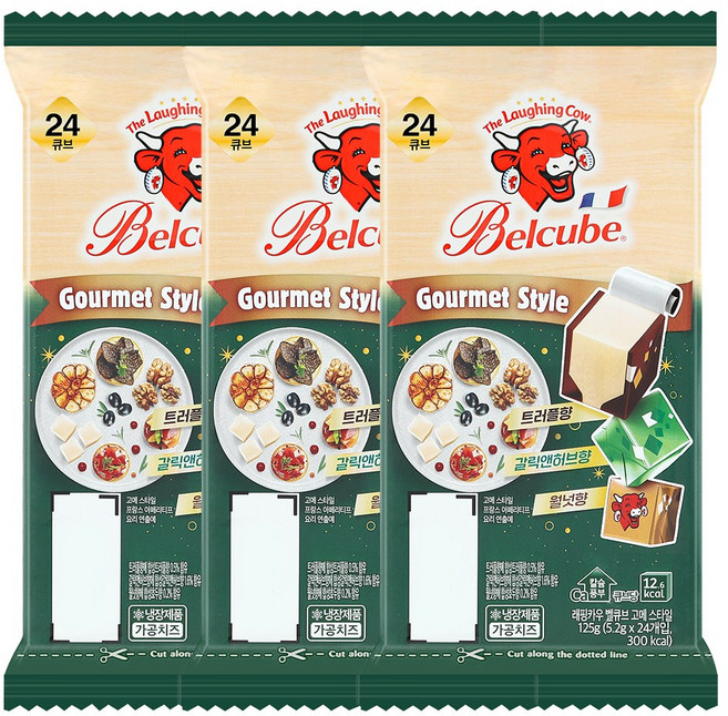 래핑카우 벨큐브 24큐브 125g 고메스타일 3개