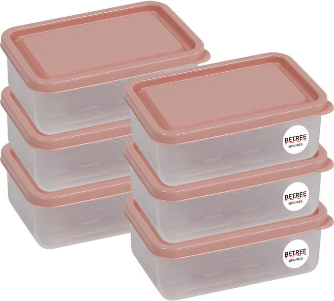 비트리 시즌2 휘어지는 냉동실 정리용기 1호 소, 6개, 1세트