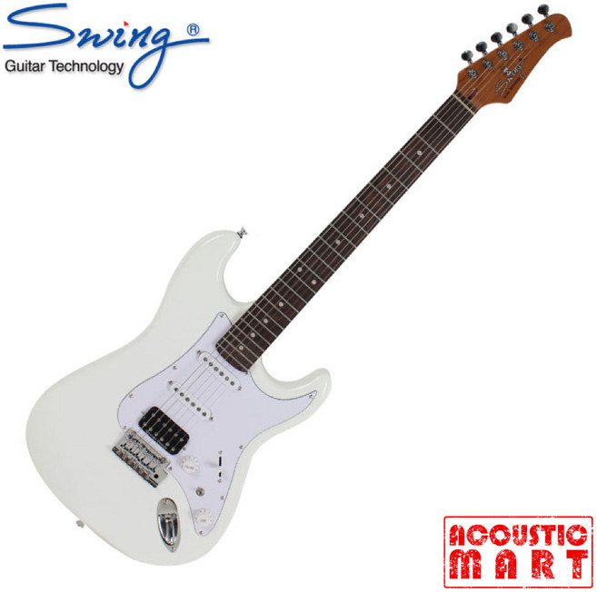 스윙 일렉기타 S-100 EX White 던컨픽업 장착 (Rosewood) 입문용기타, 1개