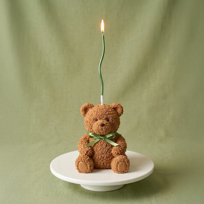 웨이브초 5팩 케이크초 생일초, 30개, 6g, 쉬머그린