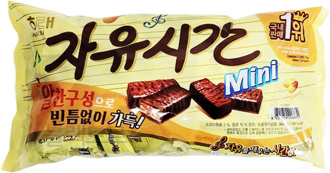 해태제과 자유시간 미니 리얼초코, 860g, 1개