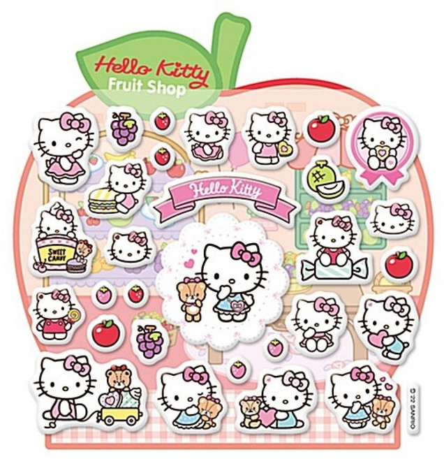 산리오캐릭터즈 미니 말랑 스티커, 헬로키티의 후르츠 카페, 도티도그
