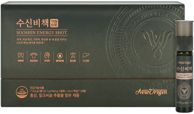 뉴오리진 홍삼녹용+밀크씨슬 수신비책 세트, 1세트