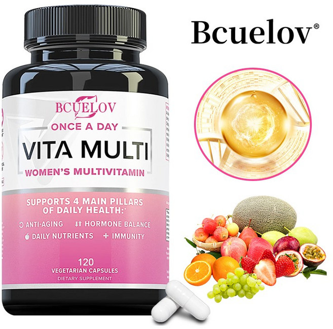 여성 종합비타민 보충제 - 호르몬 밸런스 일일 영양공급 면역력 강화 지원, 1개, 120회분