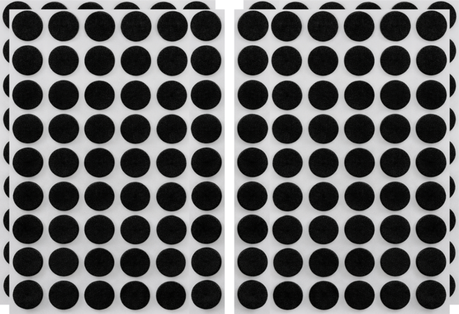 54쌍+54쌍 원형 양면 접착 찍찍이, 블랙 10mm (T505), 108개
