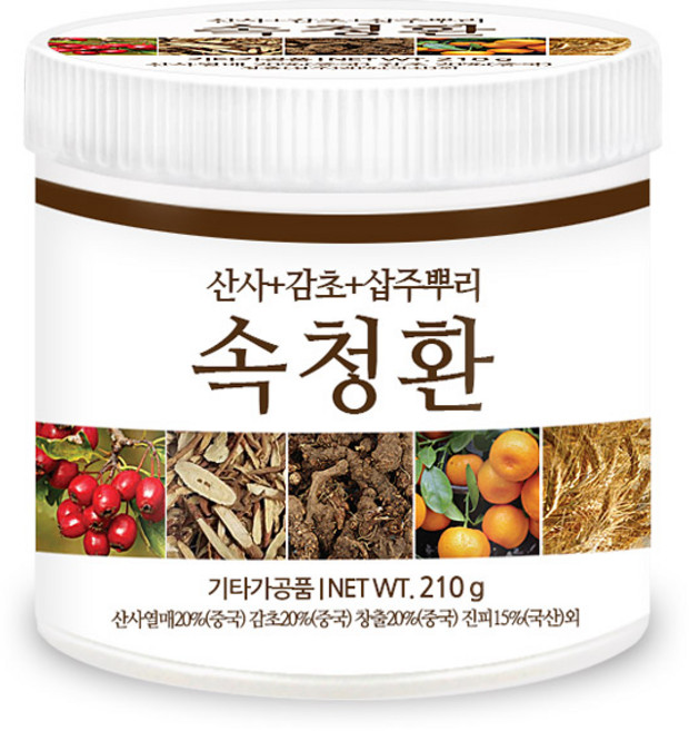 푸른들판 속청환 산사 감초 삽주 뿌리 창출 진피, 210g, 1개