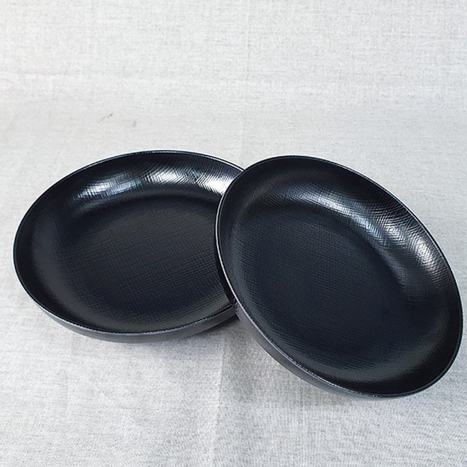 매트 멜라민 찜 접시 블랙 BB 백숙기 해물찜 한식 중식 국내제조, 매트멜라민 찜 접시 소 (G-0251) 크림, 1개