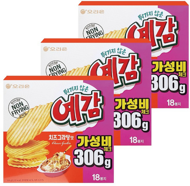 오리온 예감 치즈그라탕, 306g, 3개