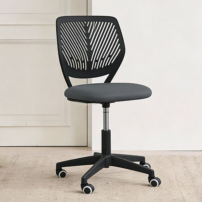 미니 메쉬 컴퓨터 의자 높이조절 회전 바퀴 학생 공부 사무용 책상의자 소형 공간 최적, 차콜색