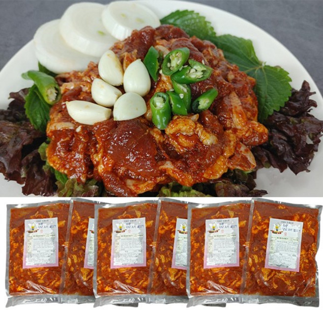 1등급 무항생제 유황 오리불고기 주물럭 800gX6팩, 단품, 800g