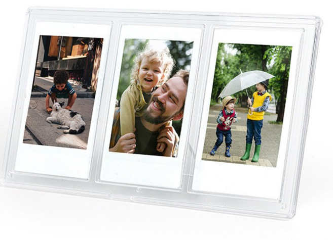 더잇찌사각형 격자 양면 고 투명도 사진 프레임 미니 폴라로이드 사진 프레임, 1개