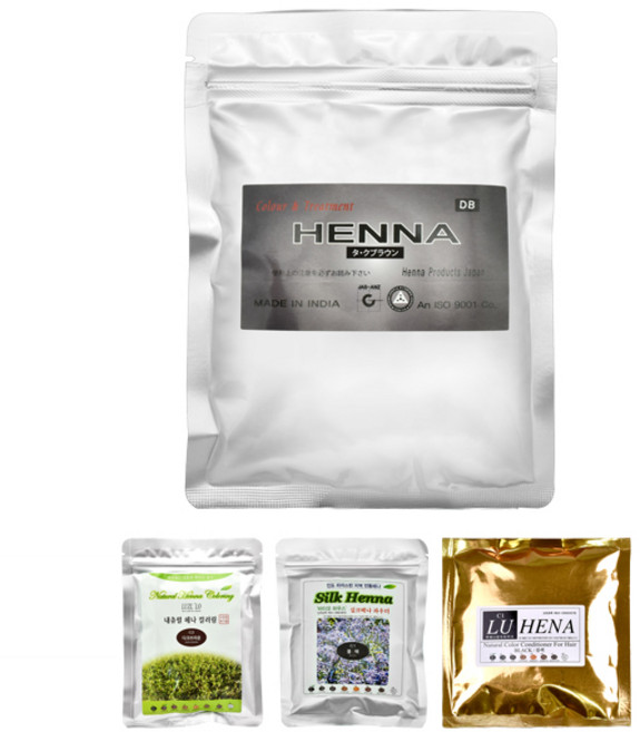 뉴 제팬 천연 가루 헤나 파우더 염색 100g, 1개, 라이트브라운