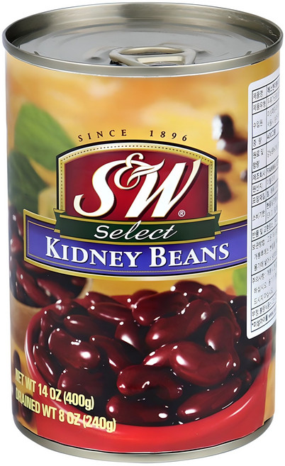 에스앤더블유 키드니빈스 통조림, 400g, 1개
