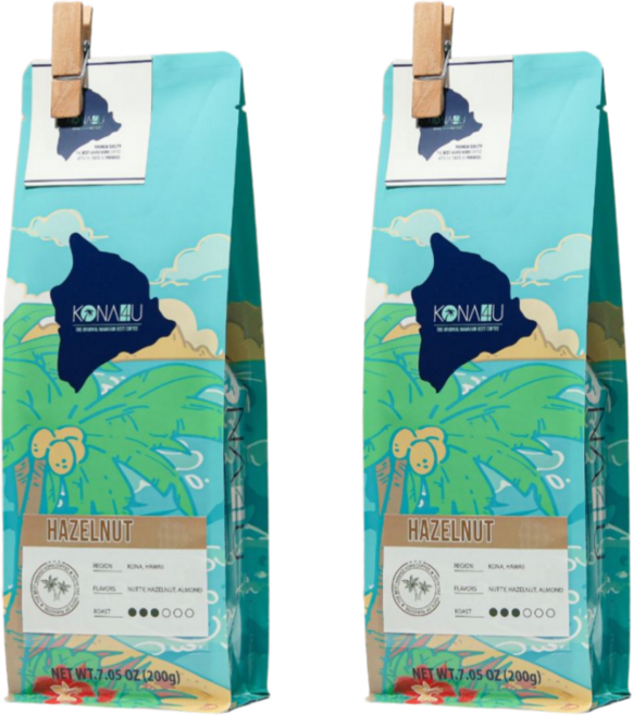 코나포유 세계3대커피 하와이 코나커피 헤이즐넛 원두 200g, 홀빈(분쇄안함), 2개