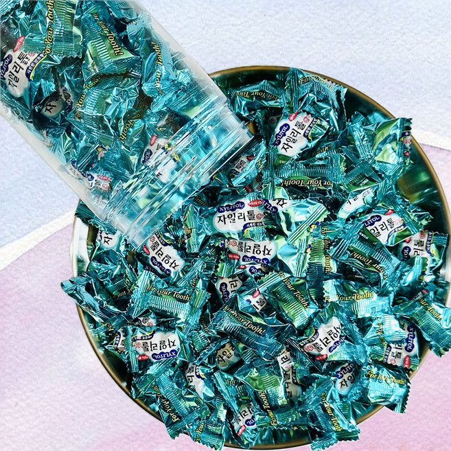 시원한 자일리톨 캔디 리필보관용 컵홀더 사탕 보관함, 120개, 5g