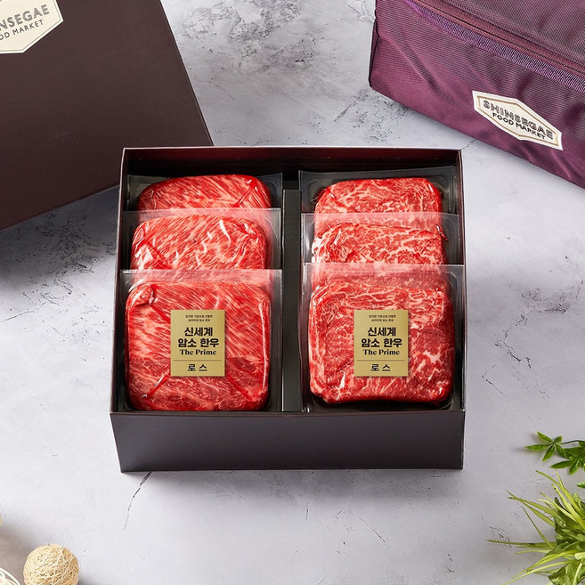 신세계 암소 한우 더 프라임 스페셜 등심 특선 세트 1.08kg(1++등급 등심스테이크 꽃등심스테이크 등심), 신세계 암소 한우 더 프라임 스페셜 등심 특선 세트 1