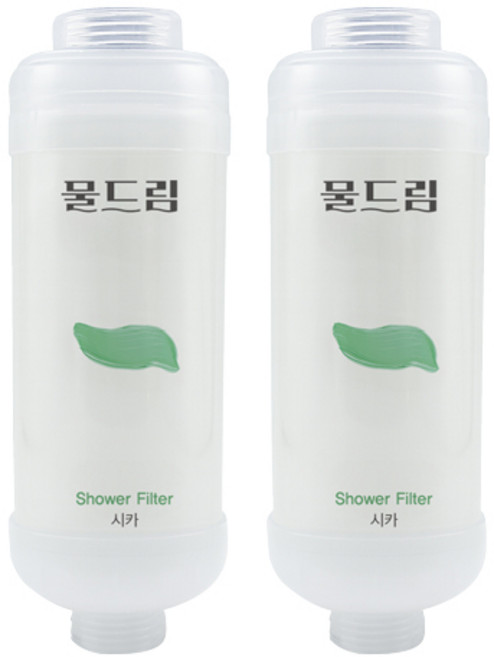 샤워필터 염소제거 비타민C 피부보습 녹물제거 두피케어 아로마향, 2개, 유칼립투스