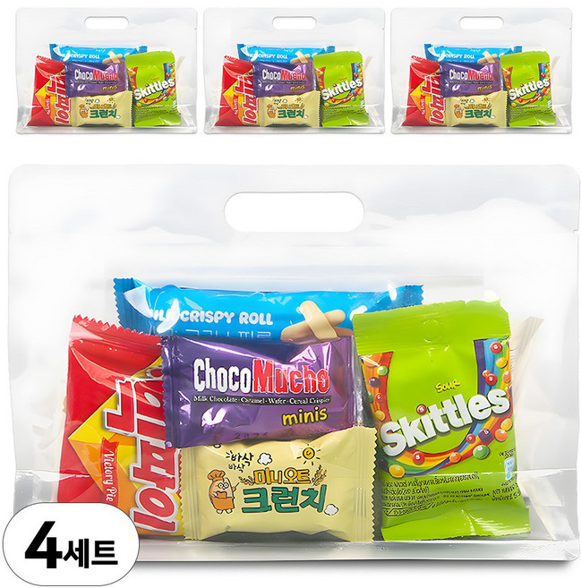 한봄 단체선물 개별포장 간식 세트 과자꾸러미 구디백, 4개, 1봉