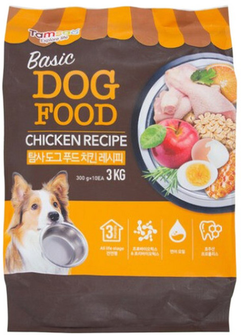 탐사6free강아지 사료 치킨 레시피 3kg 1개 닭
