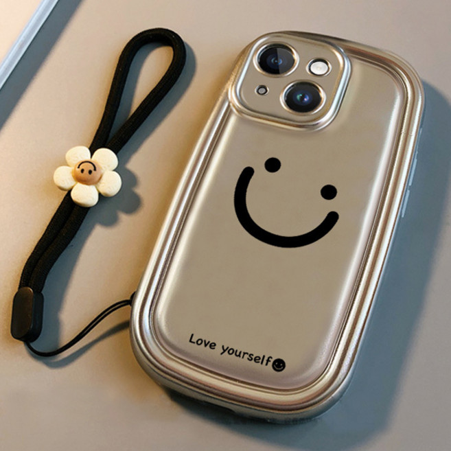 오엔이 스마일럭키 실버스트랩 휴대폰 케이스 커버