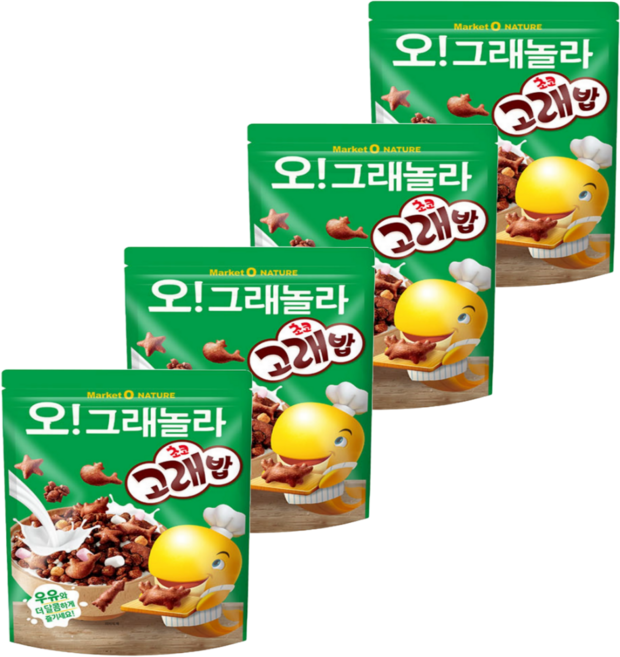 마켓오네이처 오그래놀라 초코고래밥, 250g, 4개