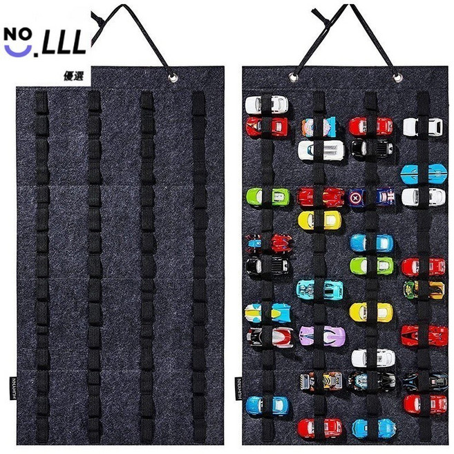 風火輪 多美卡 小汽車 壁掛式收納盒, 灰色