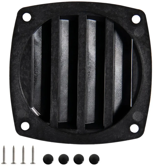 보트 루버 교체 스퀘어 에어 그릴 해양 RV용 환기 커버 배출구 3 인치, 01 Black