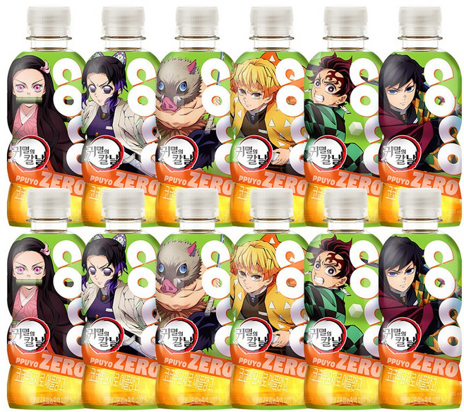 팔도 X 귀멸의칼날 제로 코코뿌요 애플망고맛, 12개, 280ml