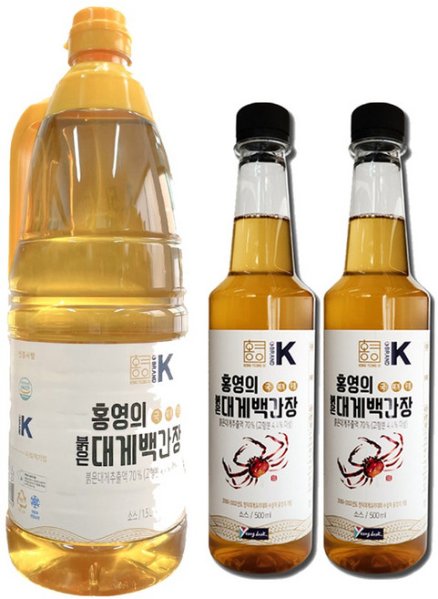 더동쪽바다가는길 홍영의어간장 붉은대게 백간장1.5L+백간장500mlx2 만능 요리박사 맛간장, 1.5L, 1개