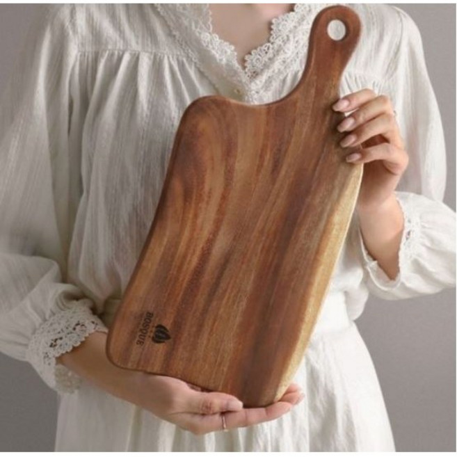 플레이팅도마 우드 감성 나무 손잡이 보드 홈파티 주방 캠핑 피크닉 홈카페, 1개