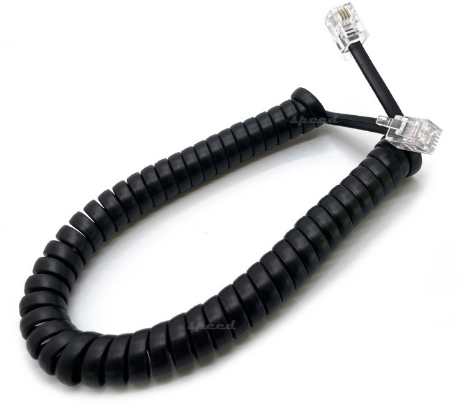 유선 전화 전화기 수화기선 전화선 코드 꼬임방지, 전화기선-검정