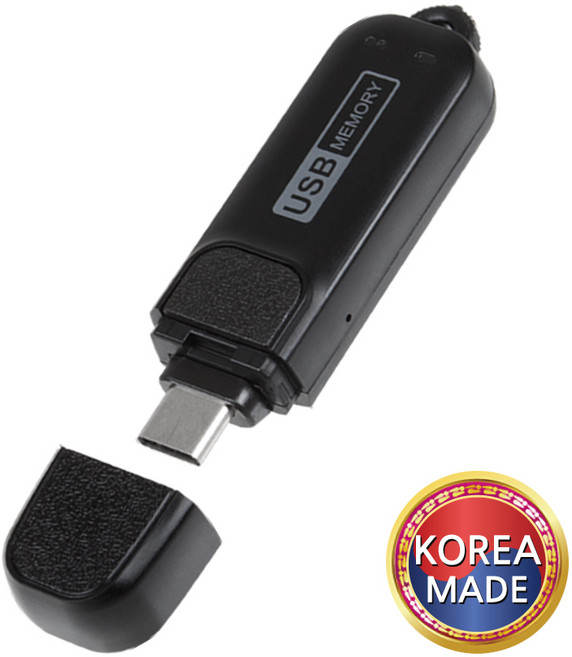국산 이소닉 USB녹음기 A타입 C타입 8GB 초소형 원터치 소리감지녹음기, C타입(8GB)