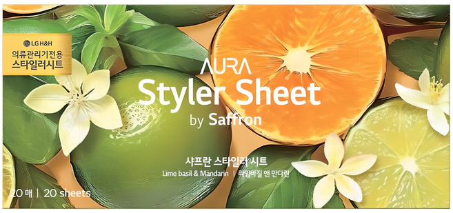 아우라 스타일러시트 라임바질 앤 만다린 본품, 20개입, 1개