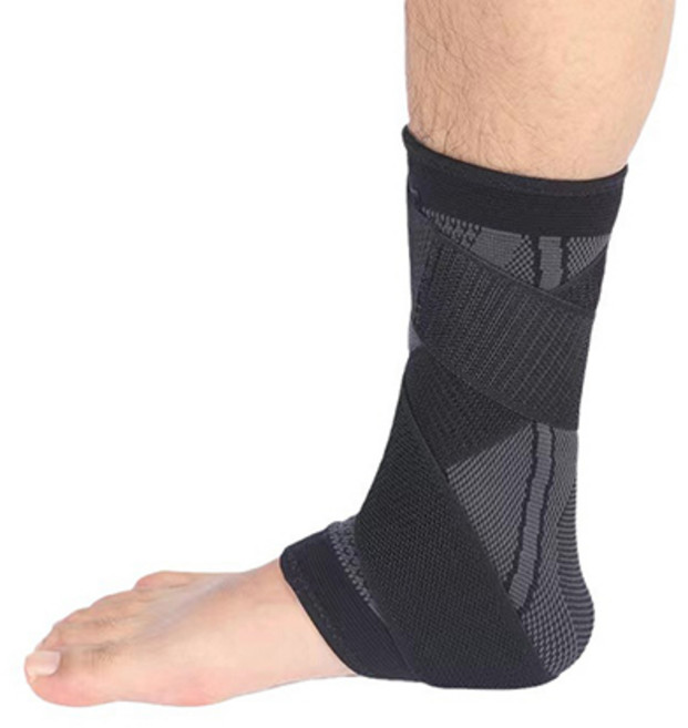 압박 스트랩 발목보호대 아대 헬스 운동, 블랙, 4개