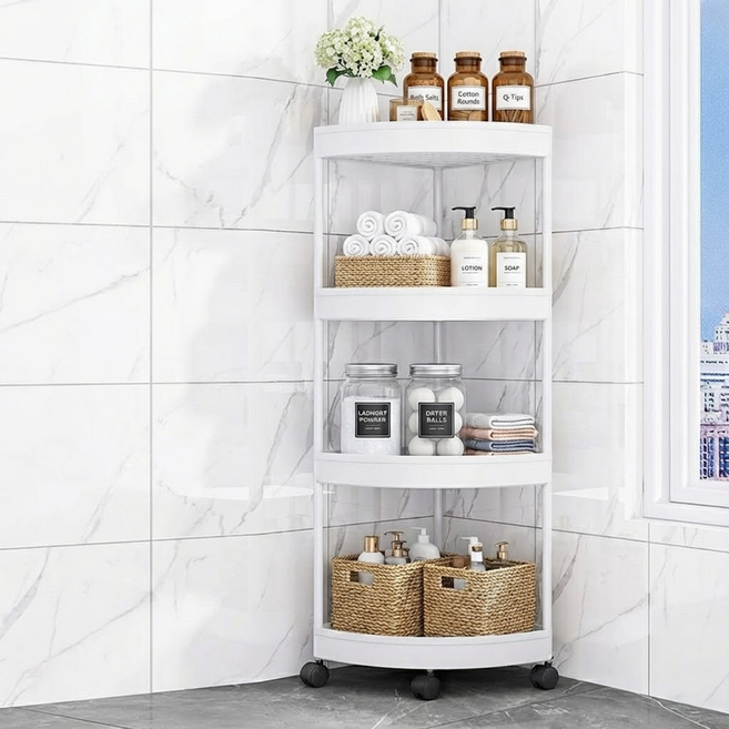 오아루 화장실 무타공 정리함 욕실 선반, 1개, 화이트