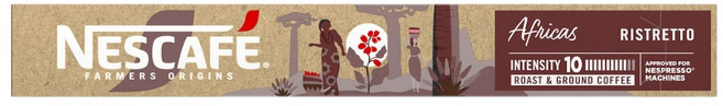 네스카페 아프리카 리스트레토 캡슐커피 Nescafe Farmers Africas Ristretto Coffee Capsules, 1개, 10개입, 65g