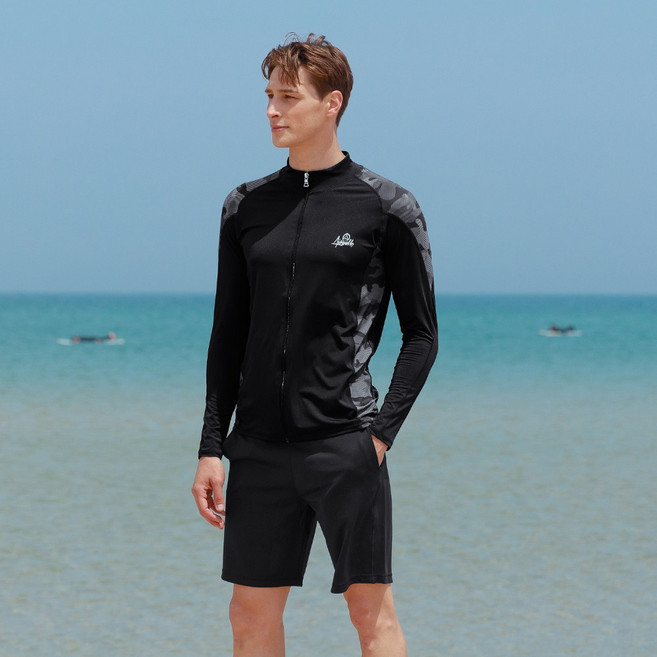 에어워크서프 남성래쉬가드세트 집업+트렁크 YAWe5034+YAWe0923