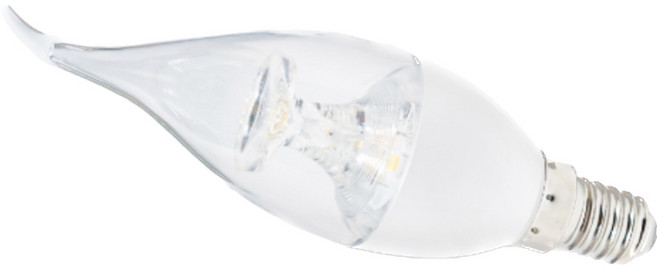 亮博士 大同 LED 5W 水晶燈 E14燈頭 尖清 拉尾 白光/黃光, 1個, 拉尾,黃光, 黃光
