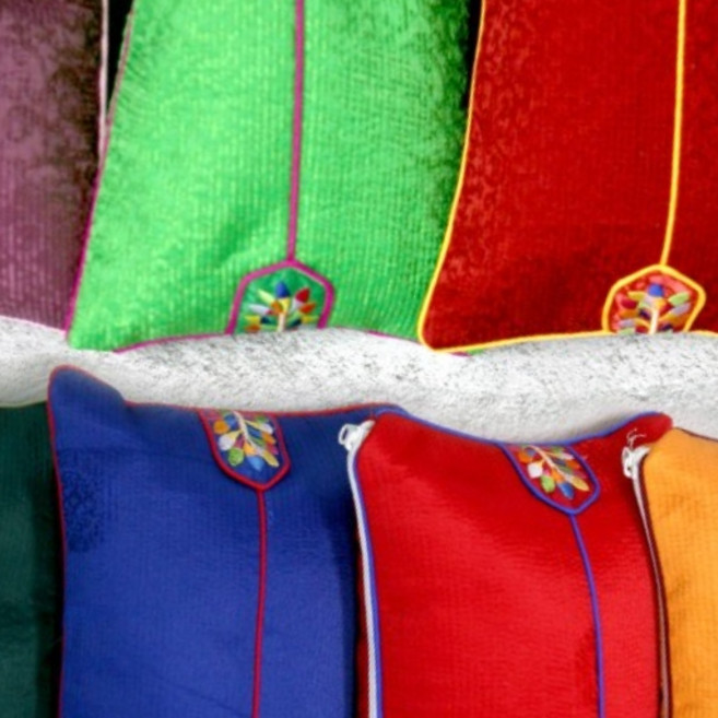 말랑시 국산 꽃담음 면 메밀 경추베개, 1개, 핑크