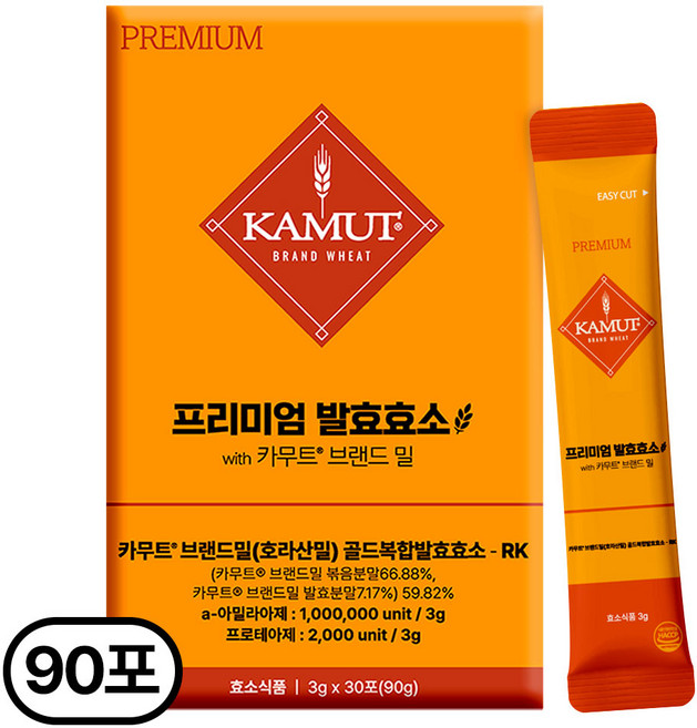 카무트 프리미엄 카무트 효소 캐나다 정품 30p, 3개, 90g