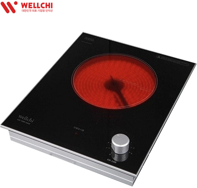 웰치 1구 빌트인 하이라이트 전기레인지 매립형 가정용 식당 원룸 빌라 신축 KR-100
