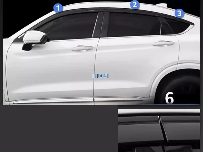 자동차 창문 디플렉터 바이저 웨더 실드 쉘터 르노 그랜드 콜레오스 Geely Xingyue Monjaro KX11 2021 + Tu, 01 Xingyue Tugella FY11