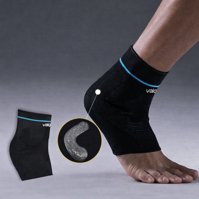 아즈몰 발목 보호대 쿠션 충격흡수 러닝 등산 스포츠, 블랙, 1개